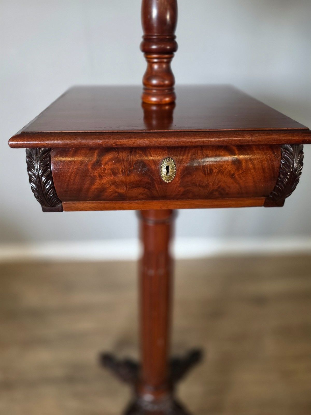 photo buy Victorian 1909 Mahogany American Gentleman's Shaving Stand/Vanity Mirror Stand