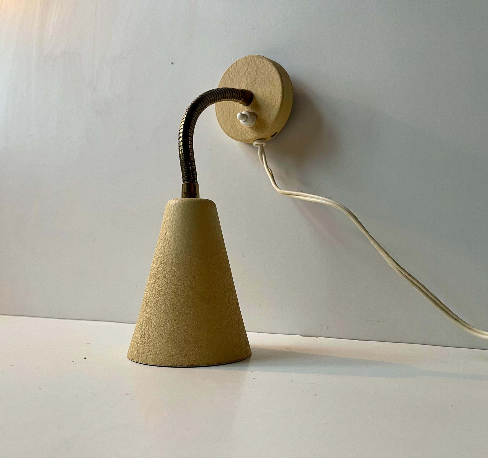 Scandinavian Modern Pastel Yellow Wall Light By E.S. Horn, 1950s photo buy