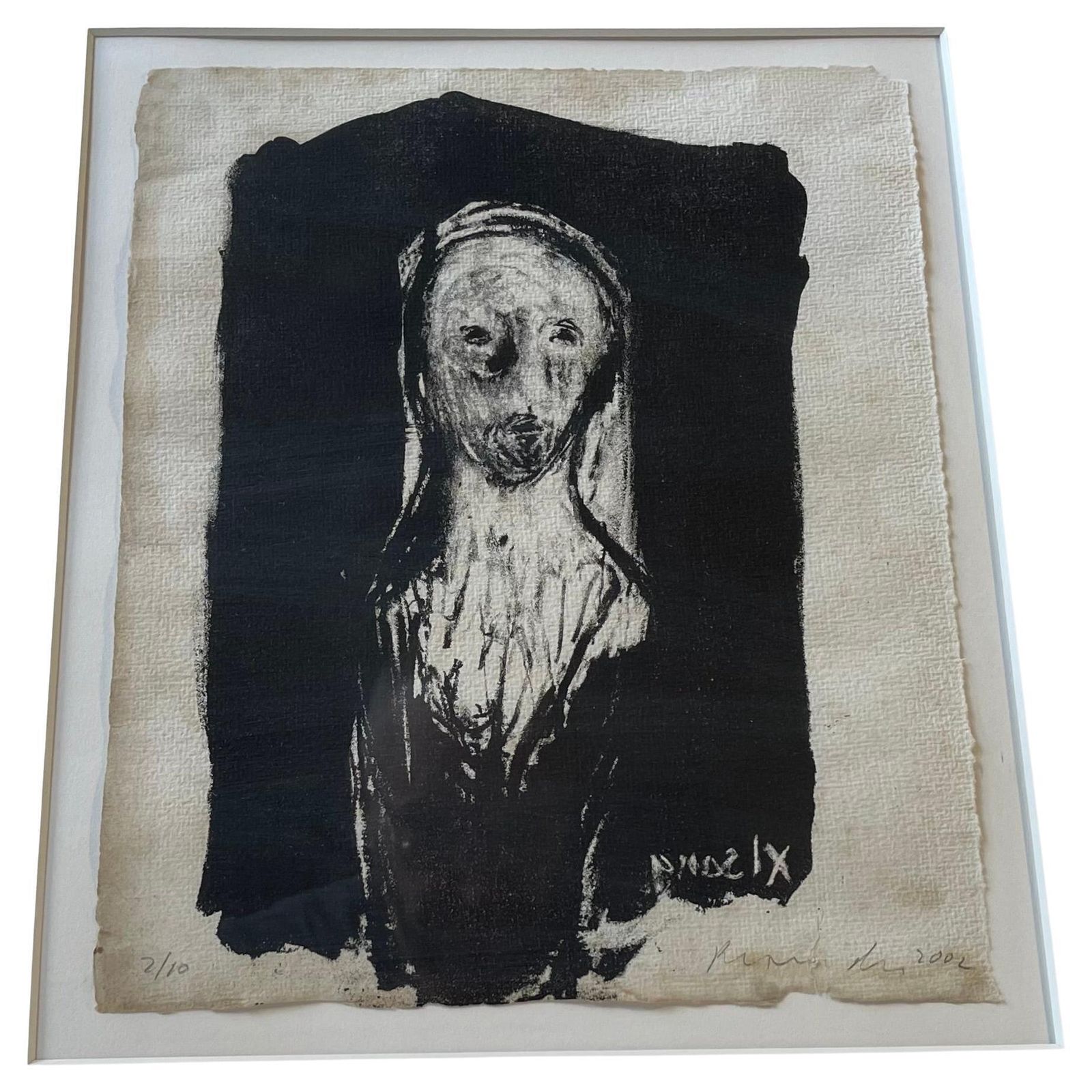Peter Brandes (1944 2025) Song Ix For Homer's Odyssey   Black On Antique Paper