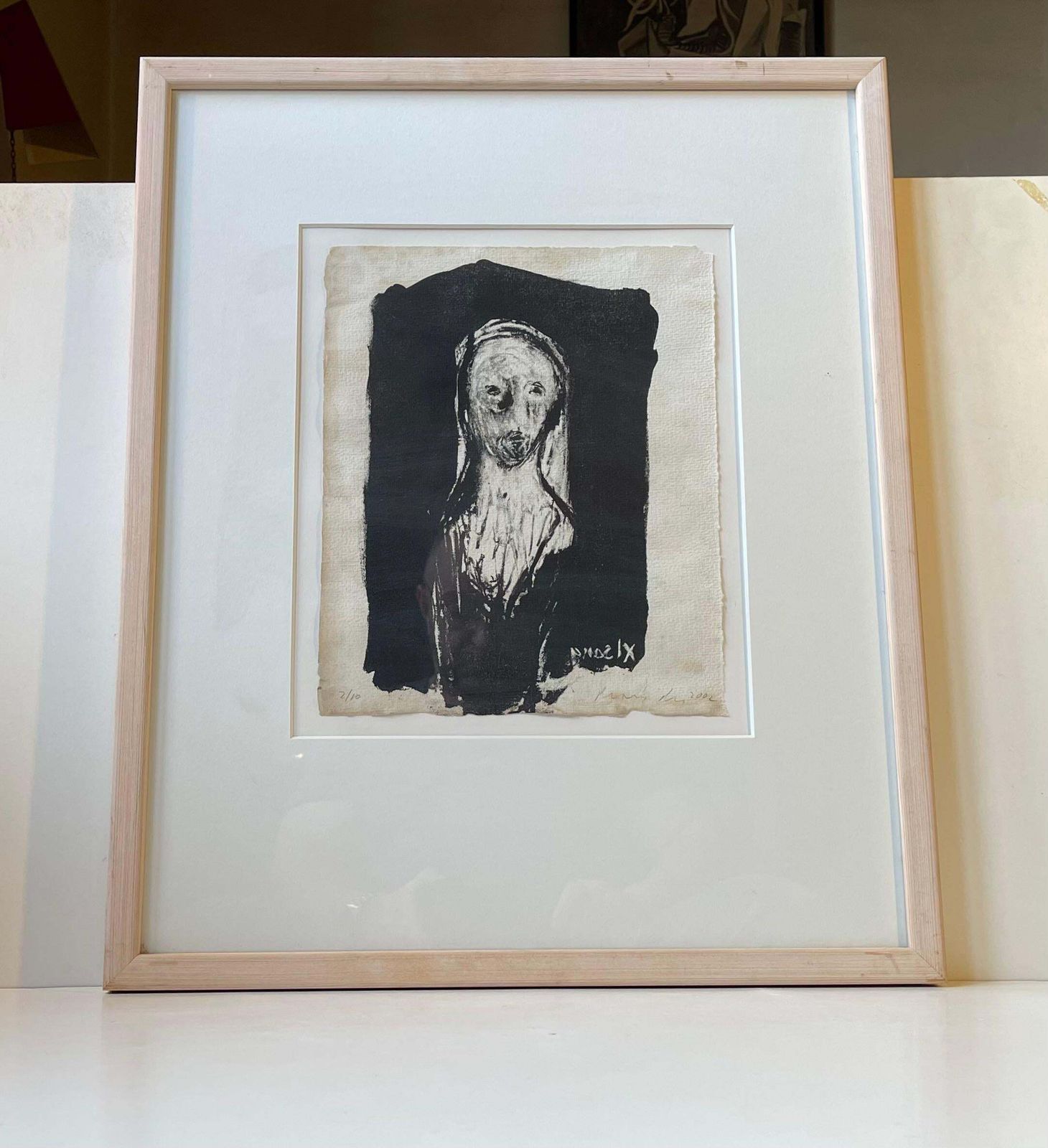 Peter Brandes (1944 2025) Song Ix For Homer's Odyssey   Black On Antique Paper photo furniture
