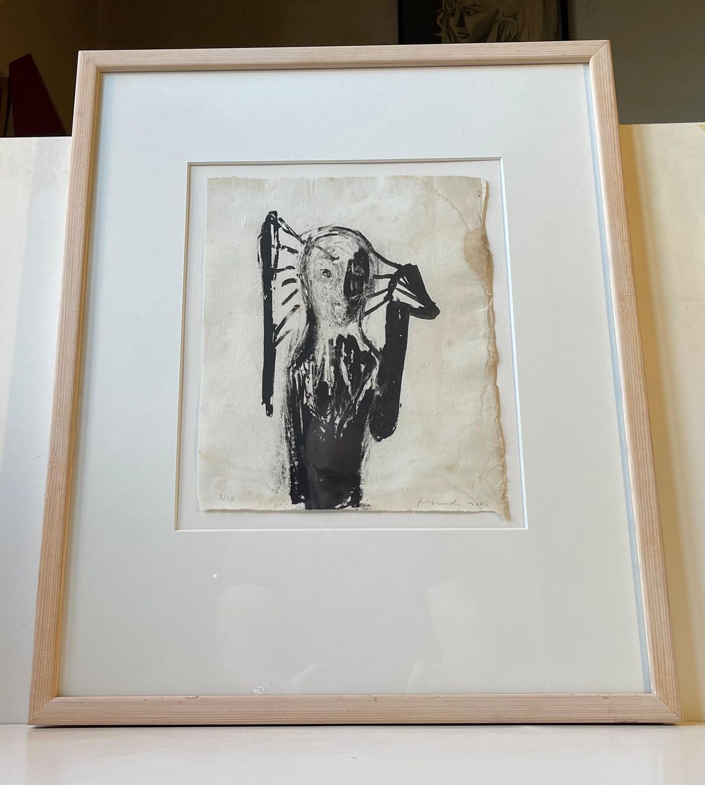 Peter Brandes (1944 2025) Song For Homer's Odyssey   Black On Stressed Paper photo furniture