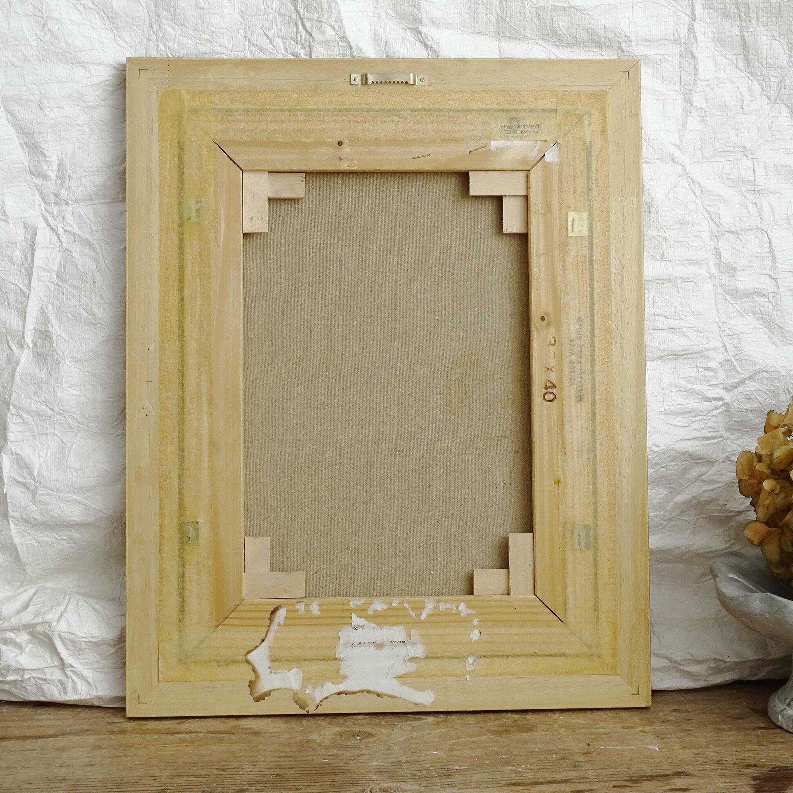 photo furniture Red Roses Oil Painting: Impressionist Floral Still Life In Blue Vase, Framed
