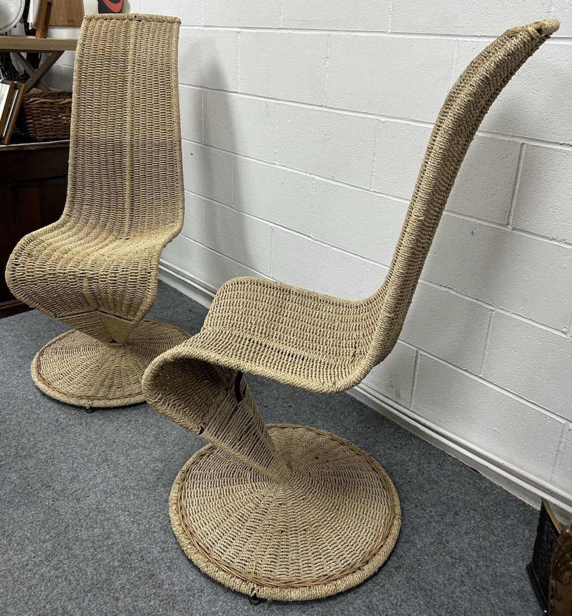 Pair Of Marzio Cecchi 'S' Chairs Iconic Mid Century Italian Timeless Design