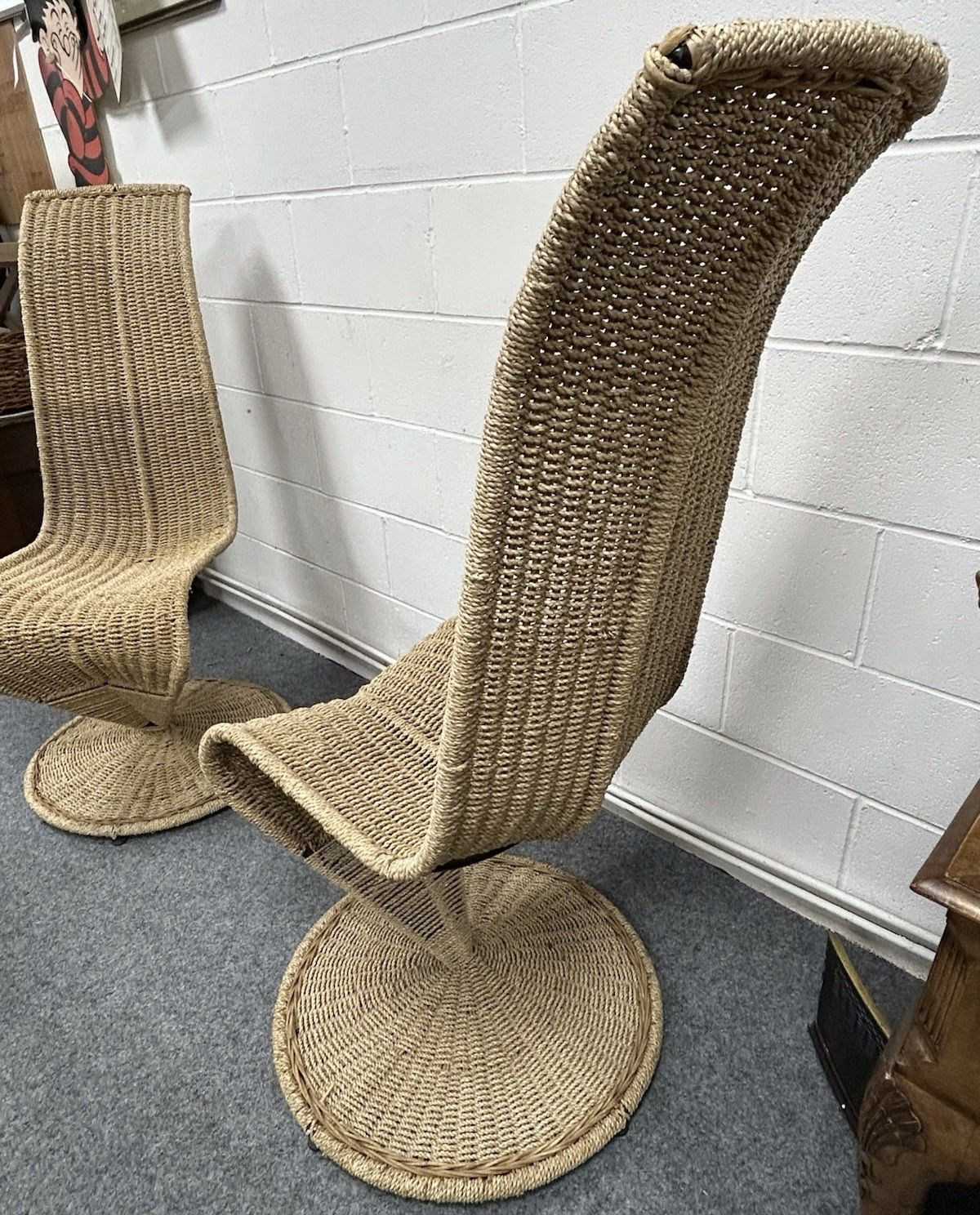 Pair Of Marzio Cecchi 'S' Chairs Iconic Mid Century Italian Timeless Design photo Furniture