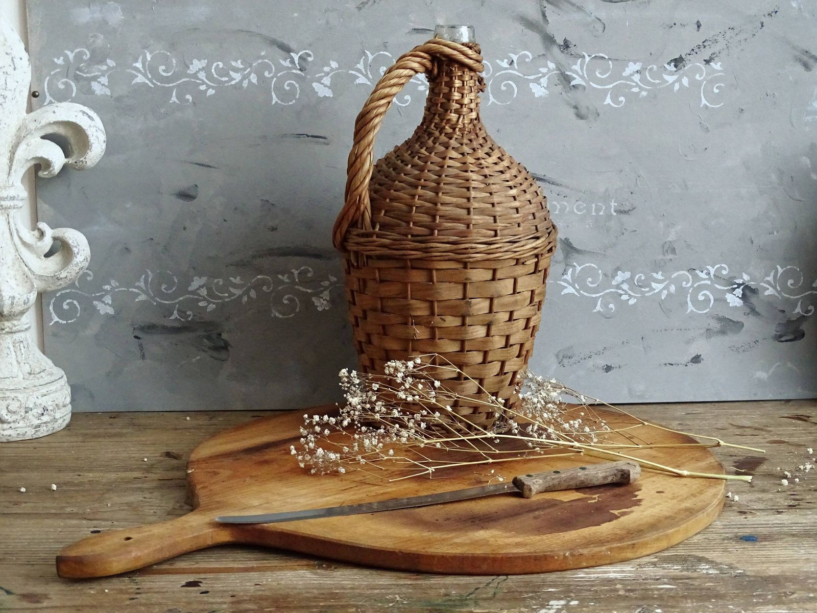 Large Round Wood Charcuterie Board: Rustic Farmhouse Kitchen Decor photo furniture