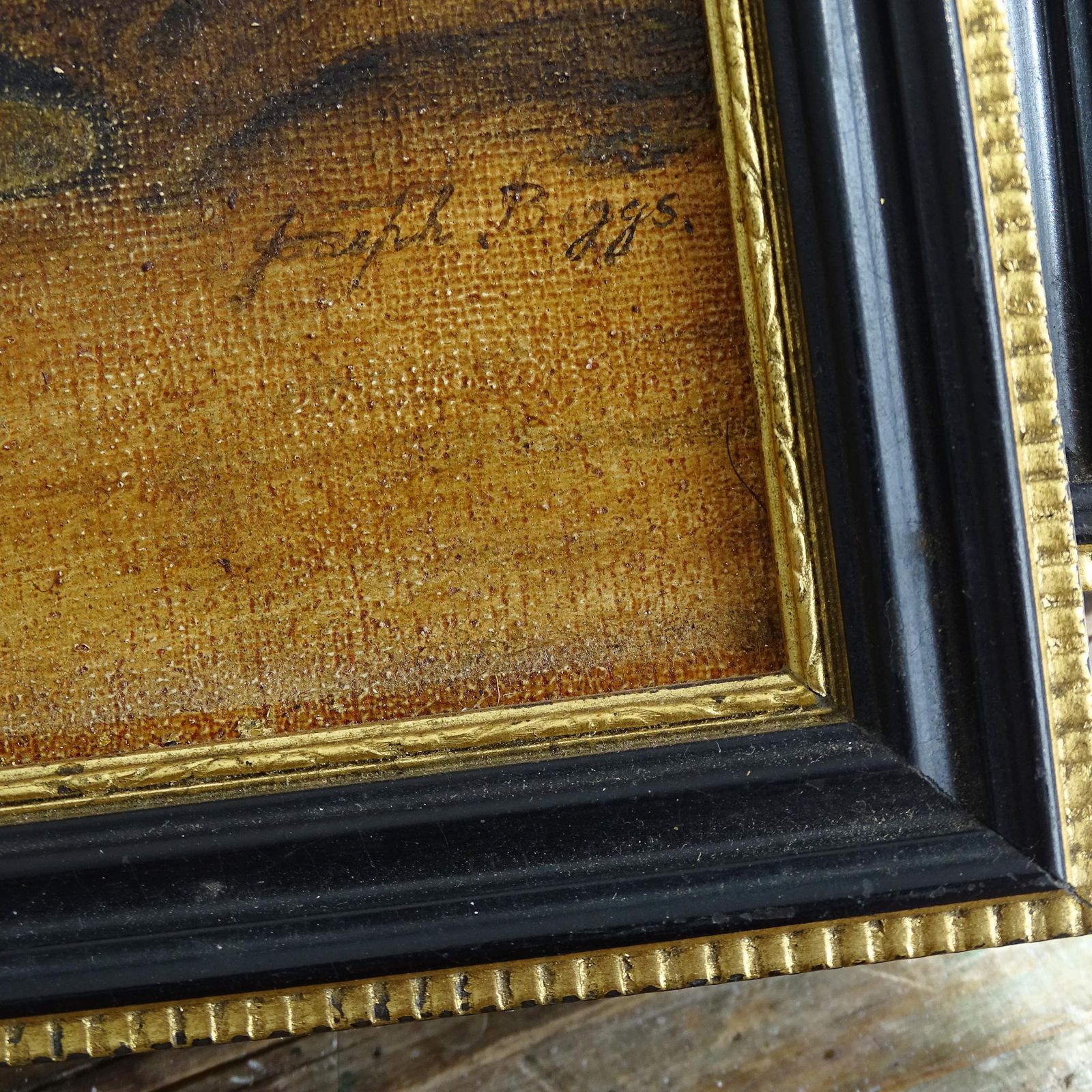 Set 3 Original Oil Paintings Joseph Biggs Portrait Triptych: Framed, 18th Century Fashion photo buy