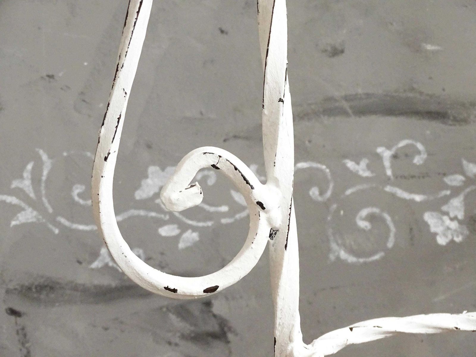 Hand Wrought Iron Plant Stand: Shabby Chic Metal Basket Planter photo for sale