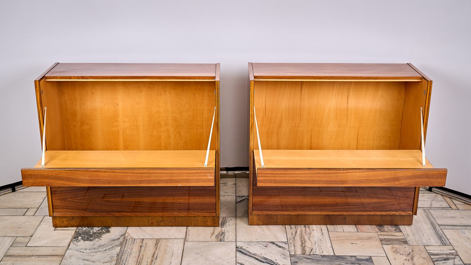 Two Vintage Linen Chests, Czechoslovakia, 1960s photo Furniture