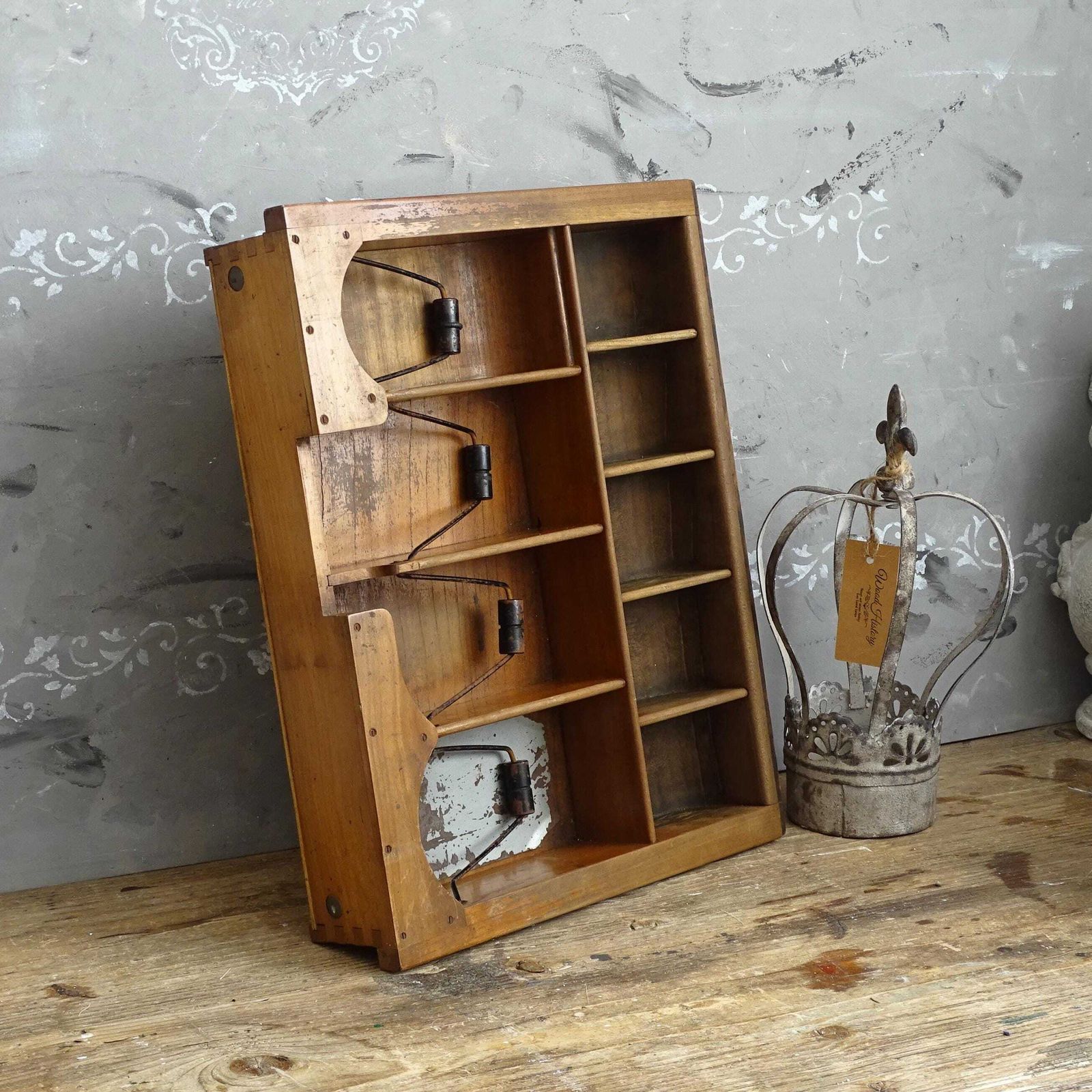 Antique French Wood Cash Register Drawer: Coin Tray Organizer photo furniture