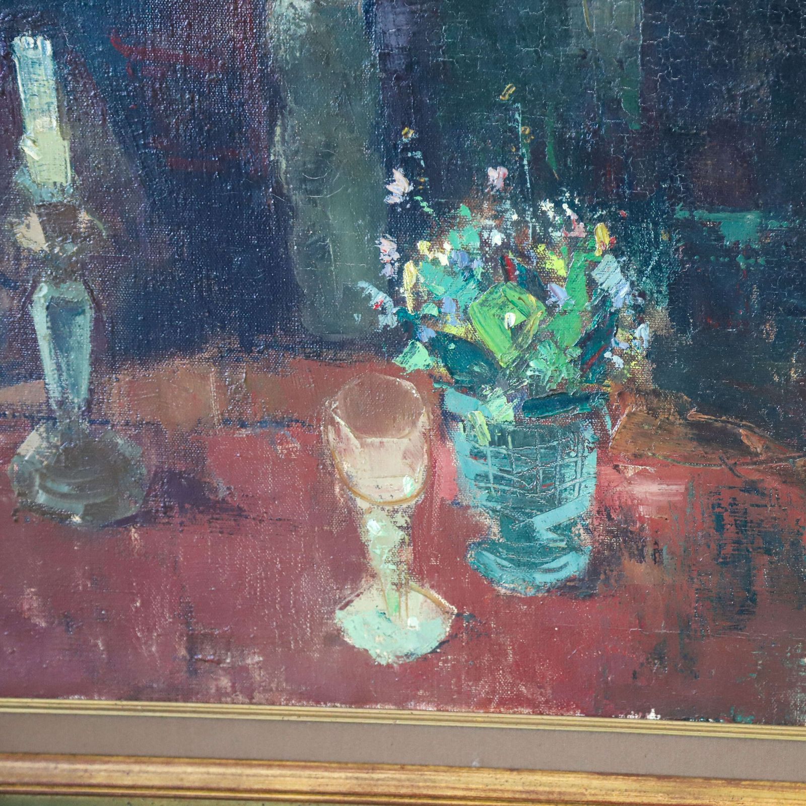 Trudy In The House Of The Red Cloister | Désiré Haine Belgian Oil Masterpiece (120x120cm) photo buy