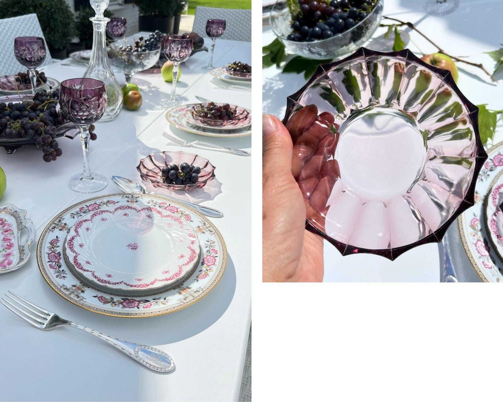 Amethyst Dessert Bowls | 8pcs | Stunning Star Shaped Deep Plates photo vinterior