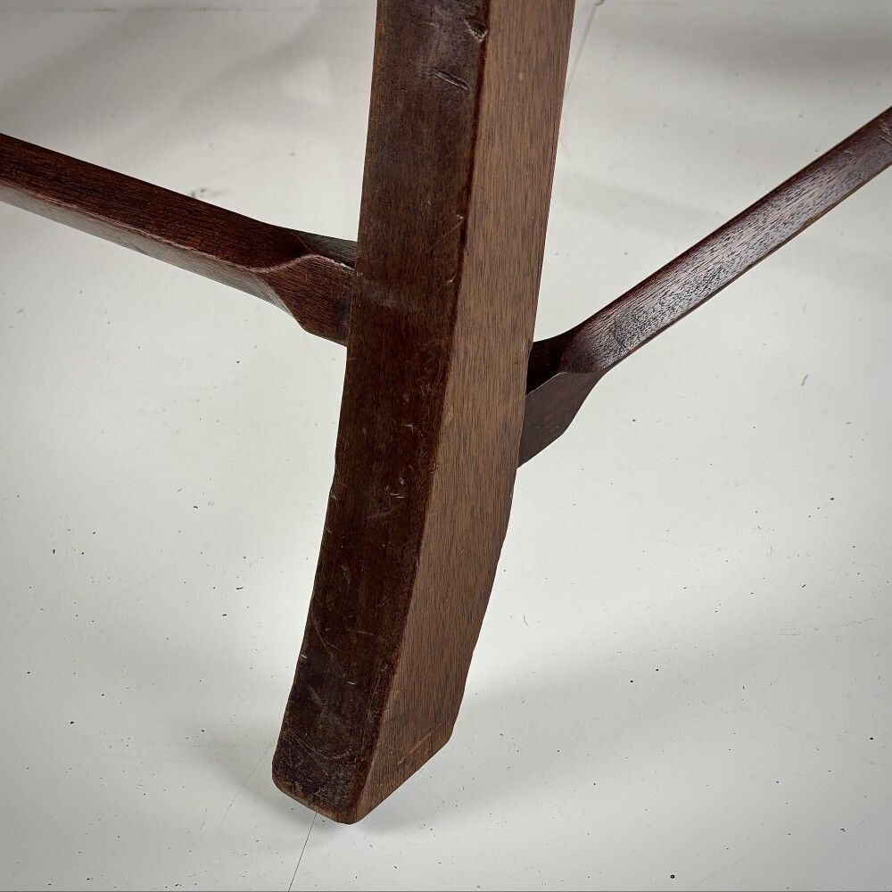 Large Scale Open Arm Library Chair In William Morris Willow Bough & Impressive Blind Fretwork photo vinterior