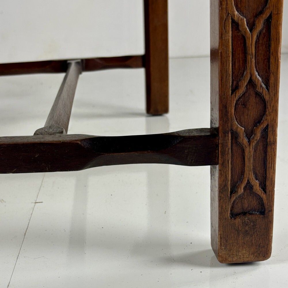 Large Scale Open Arm Library Chair In William Morris Willow Bough & Impressive Blind Fretwork photo buy