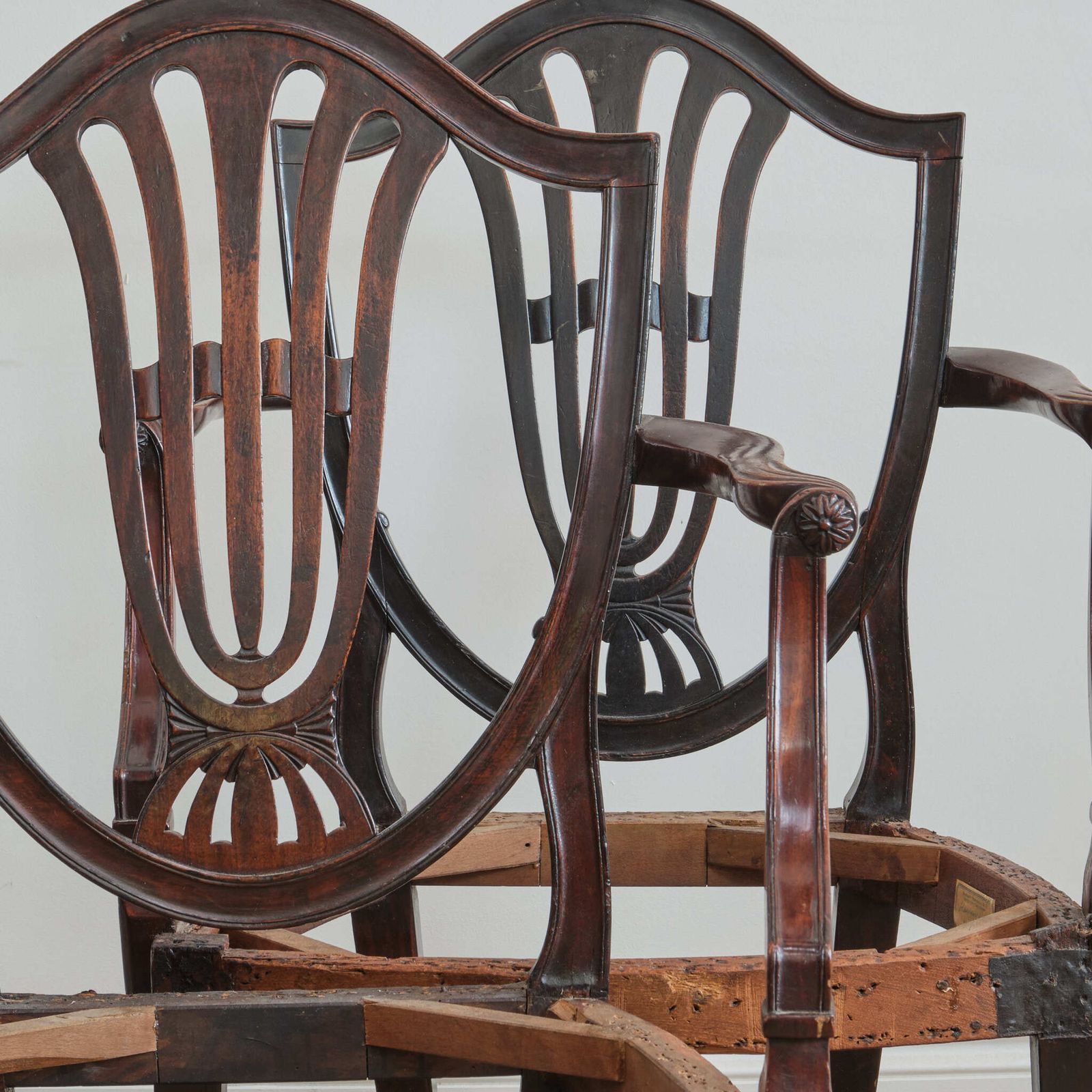 Pair Of George III Heppelwhite Mahogany Carver Chairs photo 1400.0