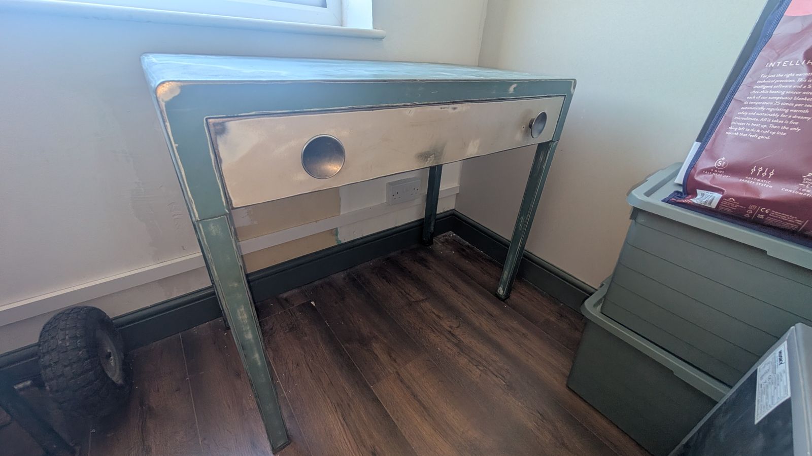 Rare Mid Century Industrial Simmons Metal Desk photo furniture