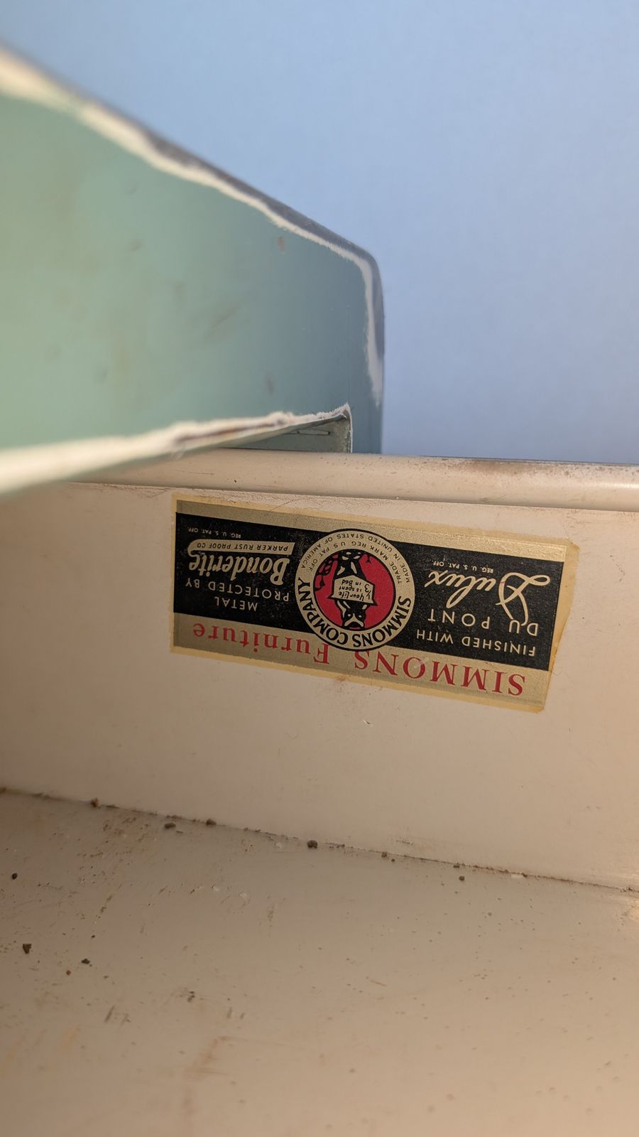 Rare Mid Century Industrial Simmons Metal Desk photo for sale