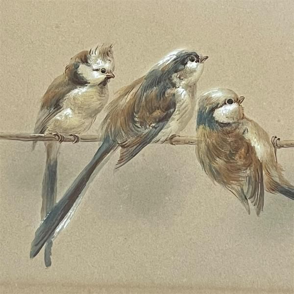 Watercolour Of Goldfinches By Sculptor Frank Dobson photo furniture