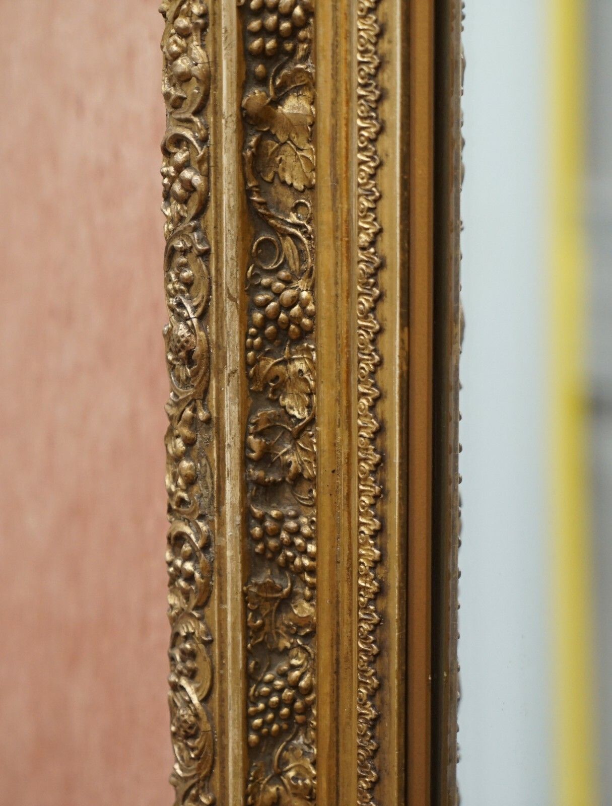 photo furniture Exceptionally Carved & Heavily Detailed Period Victorian Wall Giltwood Mirror