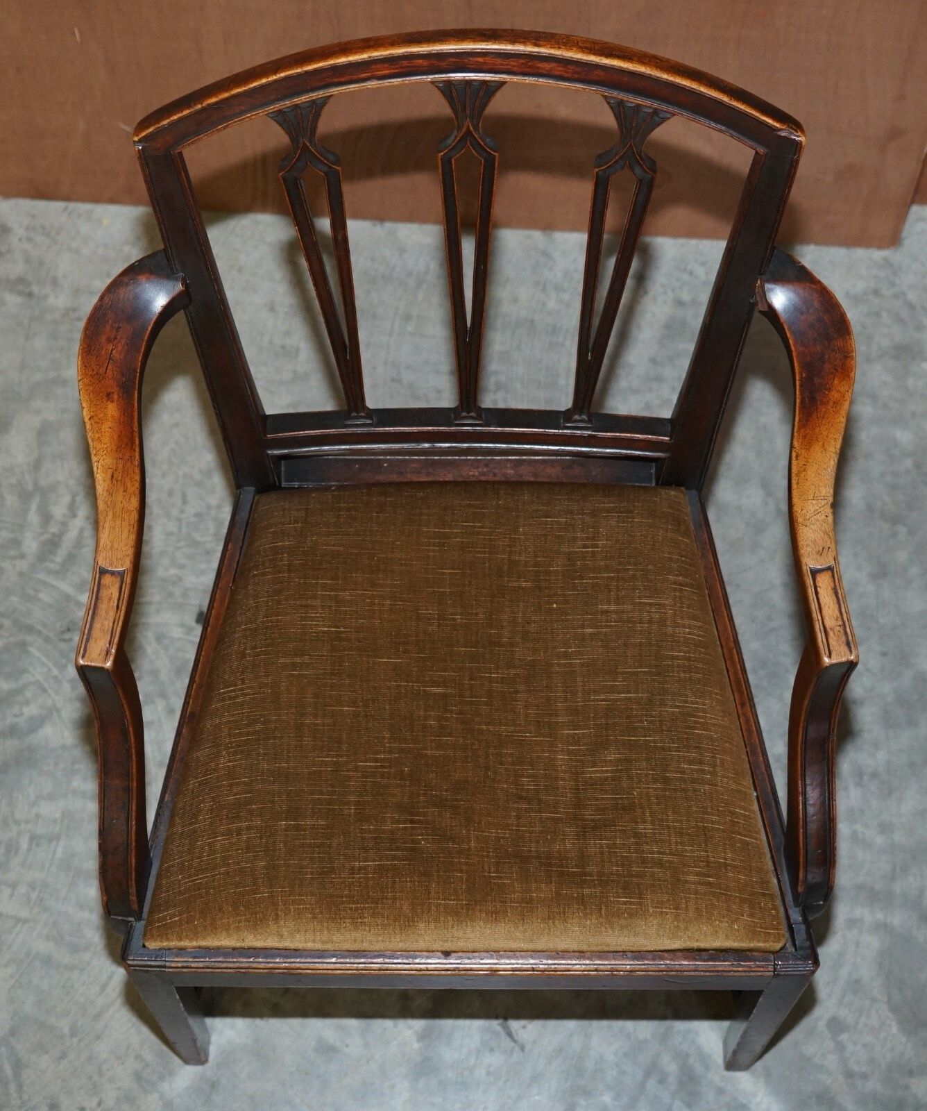 Antique Pair Of Georgian Carved Armchairs Circa 1780 Lovely Carvings Throughout photo 1350.0