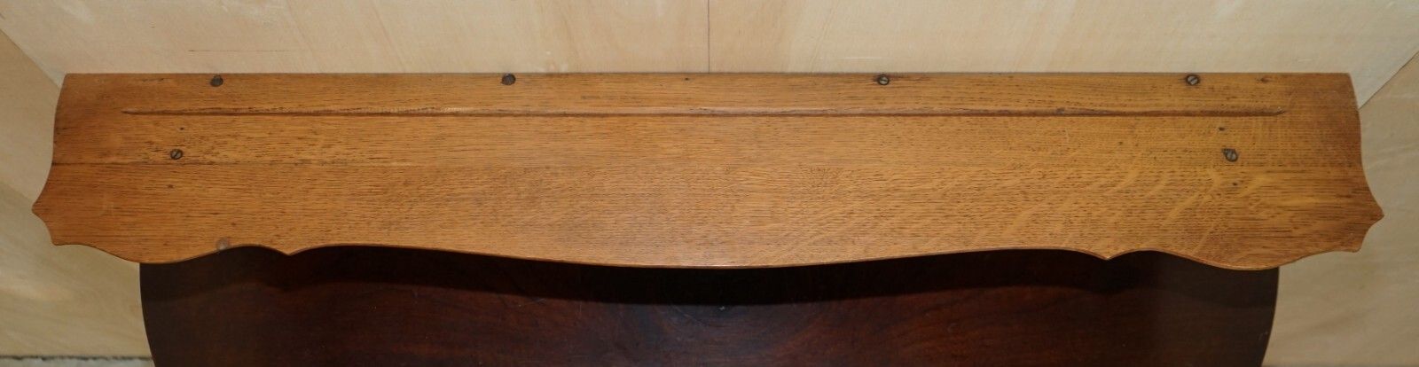 photo furniture Antique Dutch Finely Light Oak Coat Hat Scarf Wall Rack Hanger French Hooks