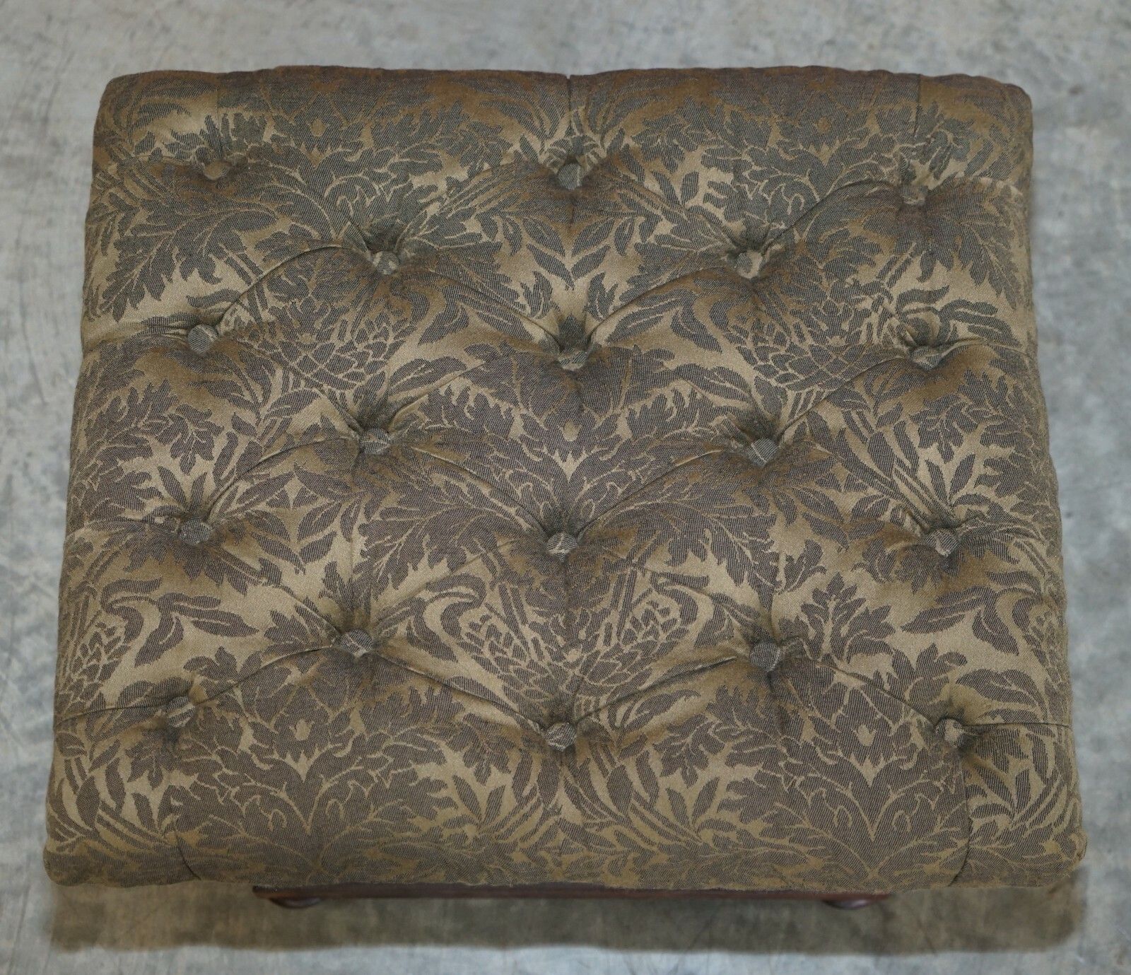 Exquisite Upholstered Victorian Circa 1860 Ottoman Stool Footstool With Storage photo for sale