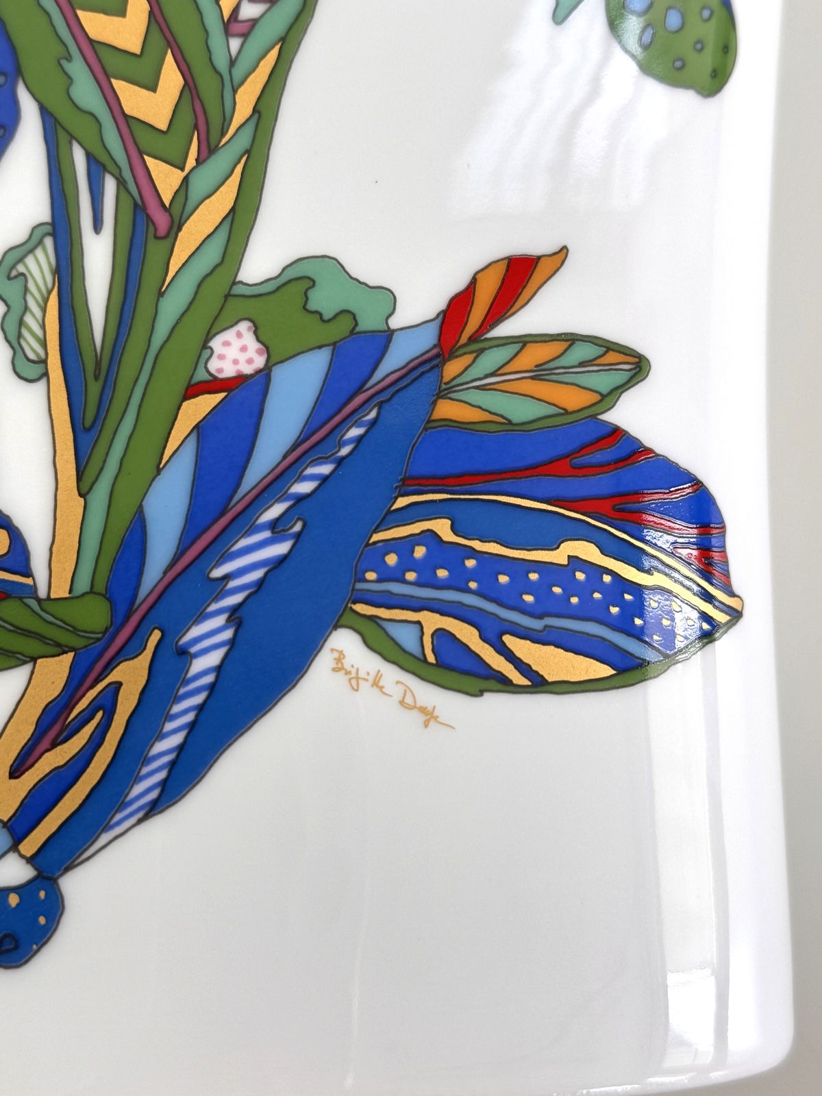Brigitte Doege For Rosenthal Germany Large Porcelain Flower Vase, 1990s photo Home Decor