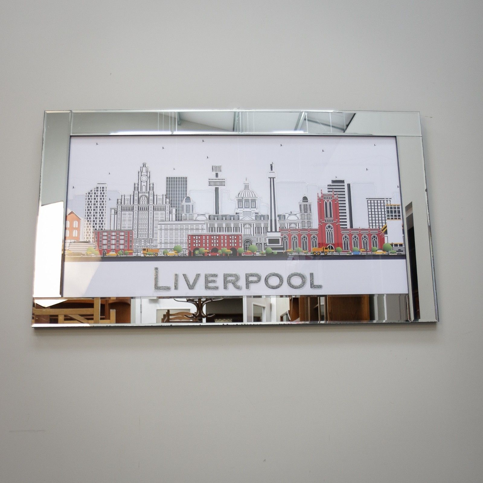 Liverpool City Skyline Picture With Textured Glass Finish photo 136.0