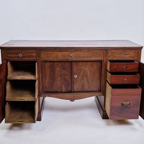 Sideboard / Desk   Hand Polished Mahogany   English Style   1860s photo vinterior
