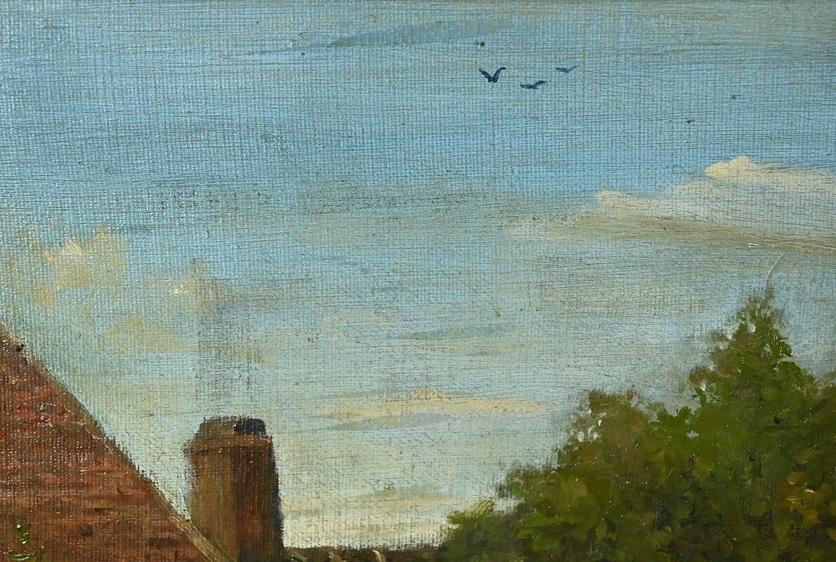 photo furniture Pair Of “Country Scenes” Paintings, Signed A. Minne – Late 19th Century
