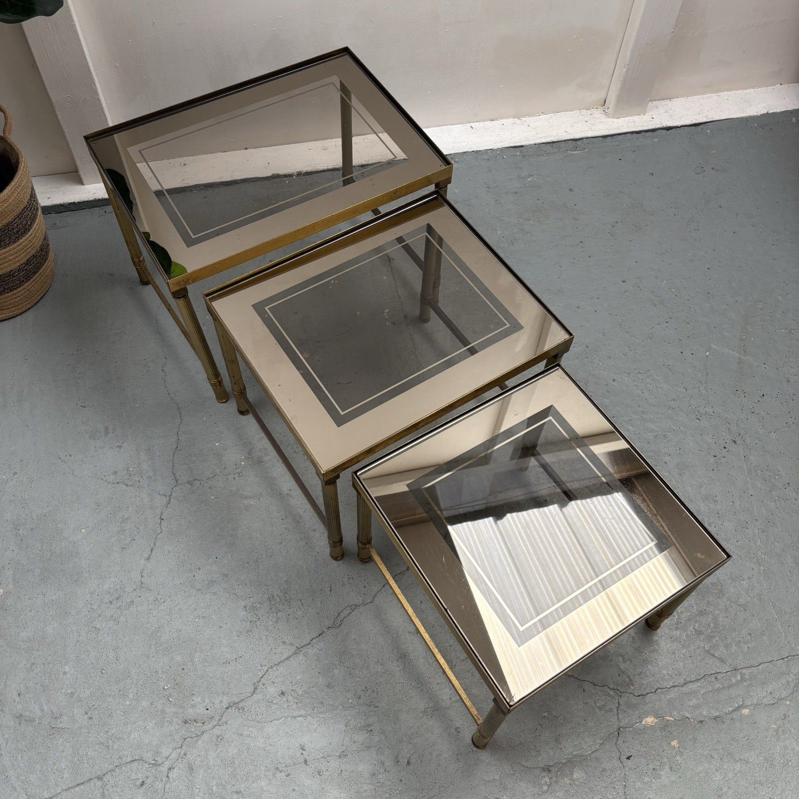 Maison Bagues Trio Of Nesting Tables, France Mid 20th Century photo Furniture