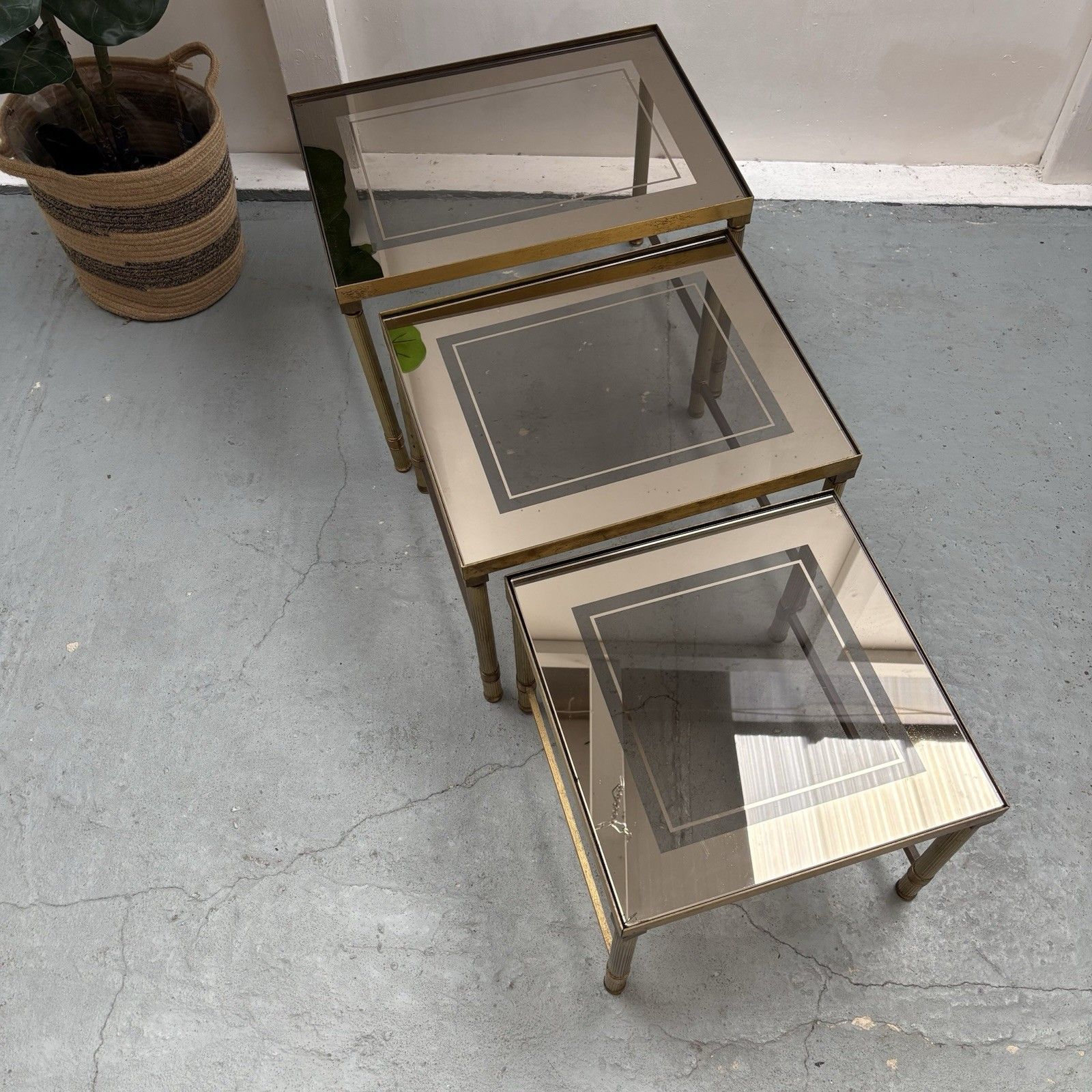 Maison Bagues Trio Of Nesting Tables, France Mid 20th Century photo 395.0