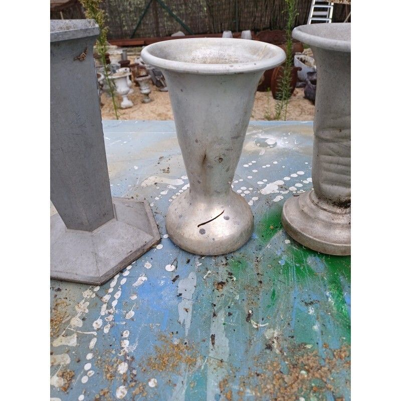 Set Of 8 Aluminum Vases 1900, 1900s photo 194.0