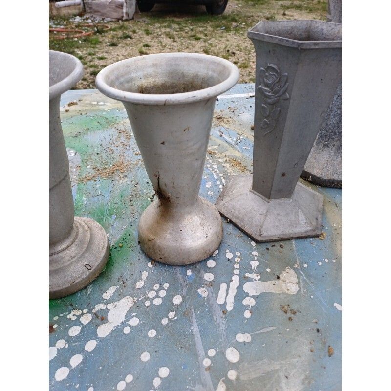 photo vinterior Set Of 8 Aluminum Vases 1900, 1900s
