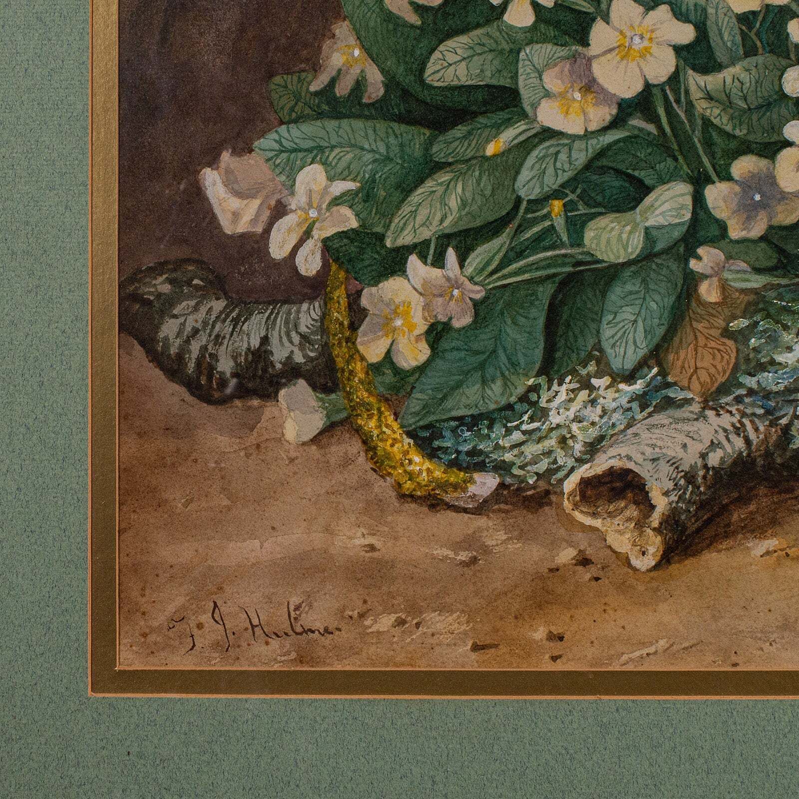 Vintage Still Life, English School, Watercolour, Flower Picture, Painting, Art photo buy