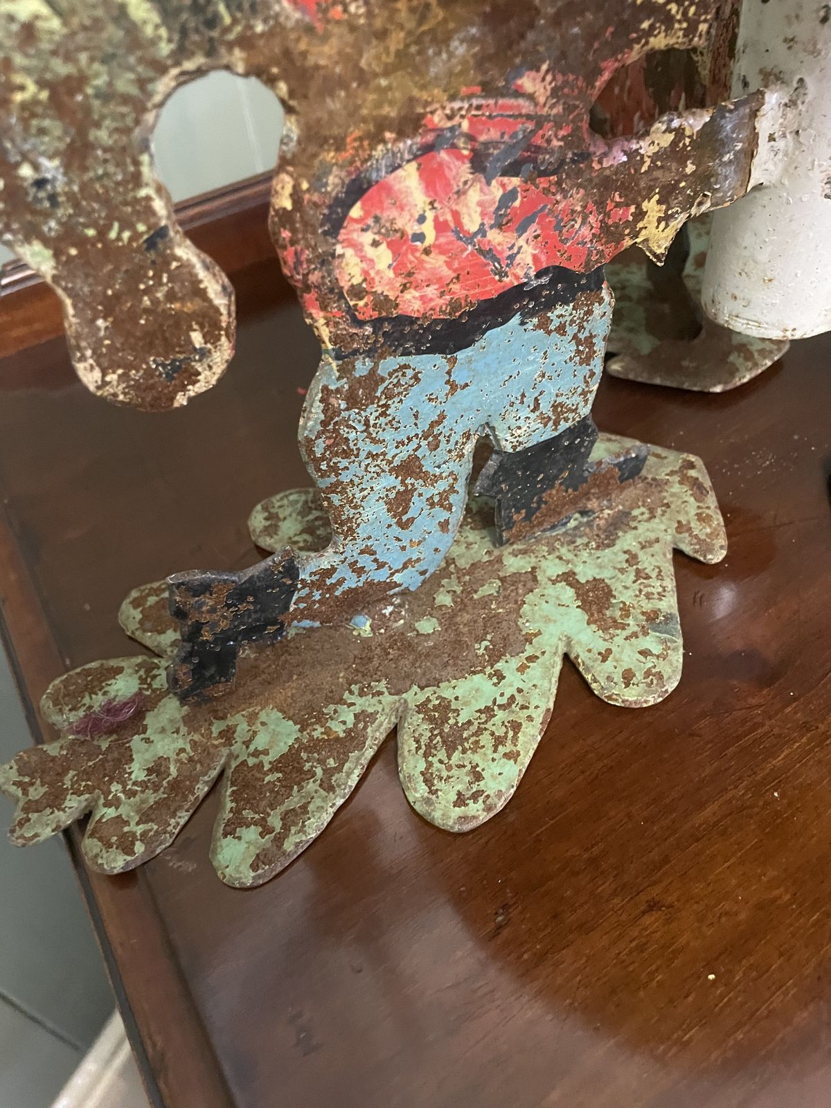 photo furniture Antique Handmade German Folk Art Metal Christmas Tree Stand
