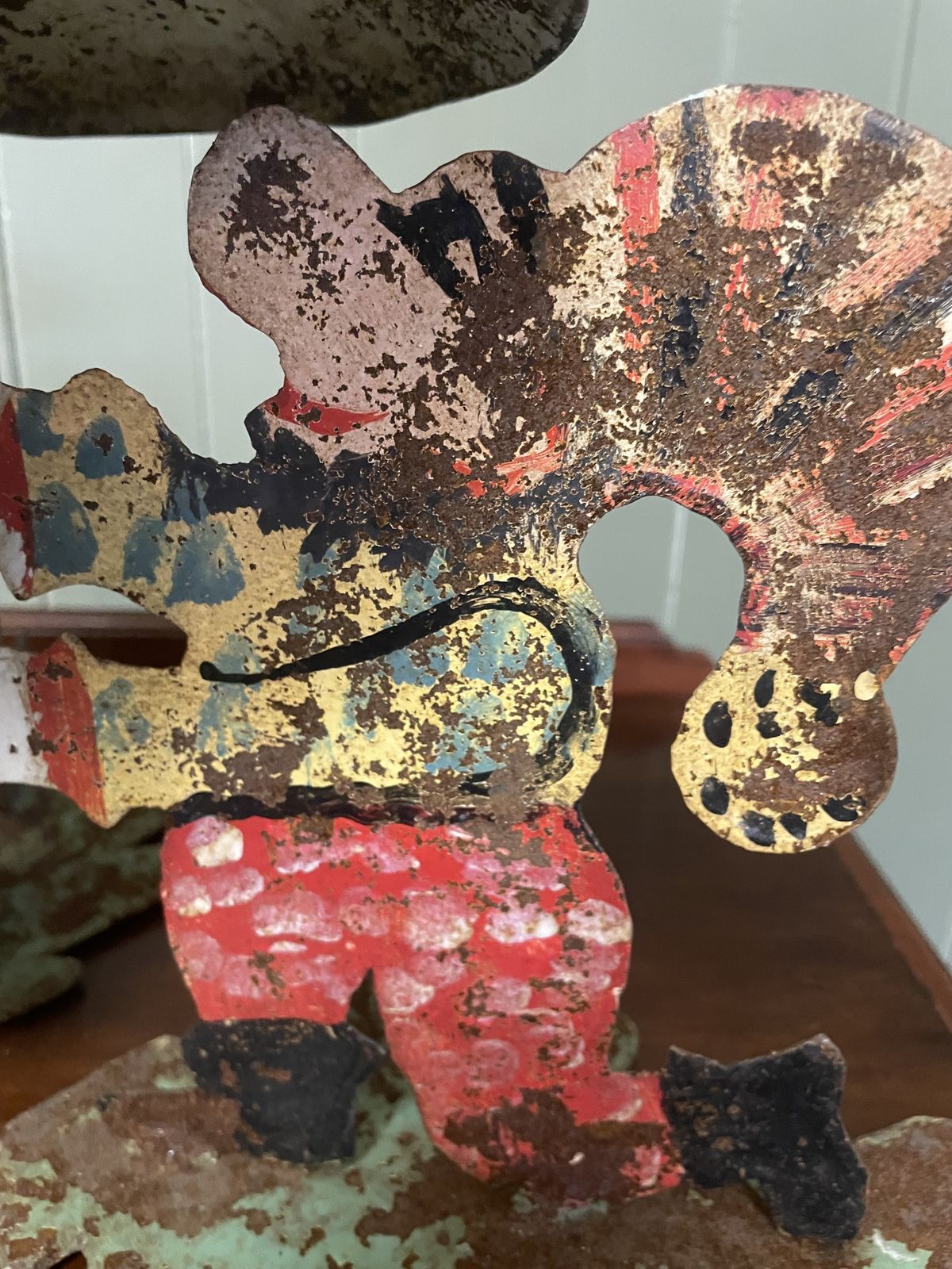 photo buy Antique Handmade German Folk Art Metal Christmas Tree Stand