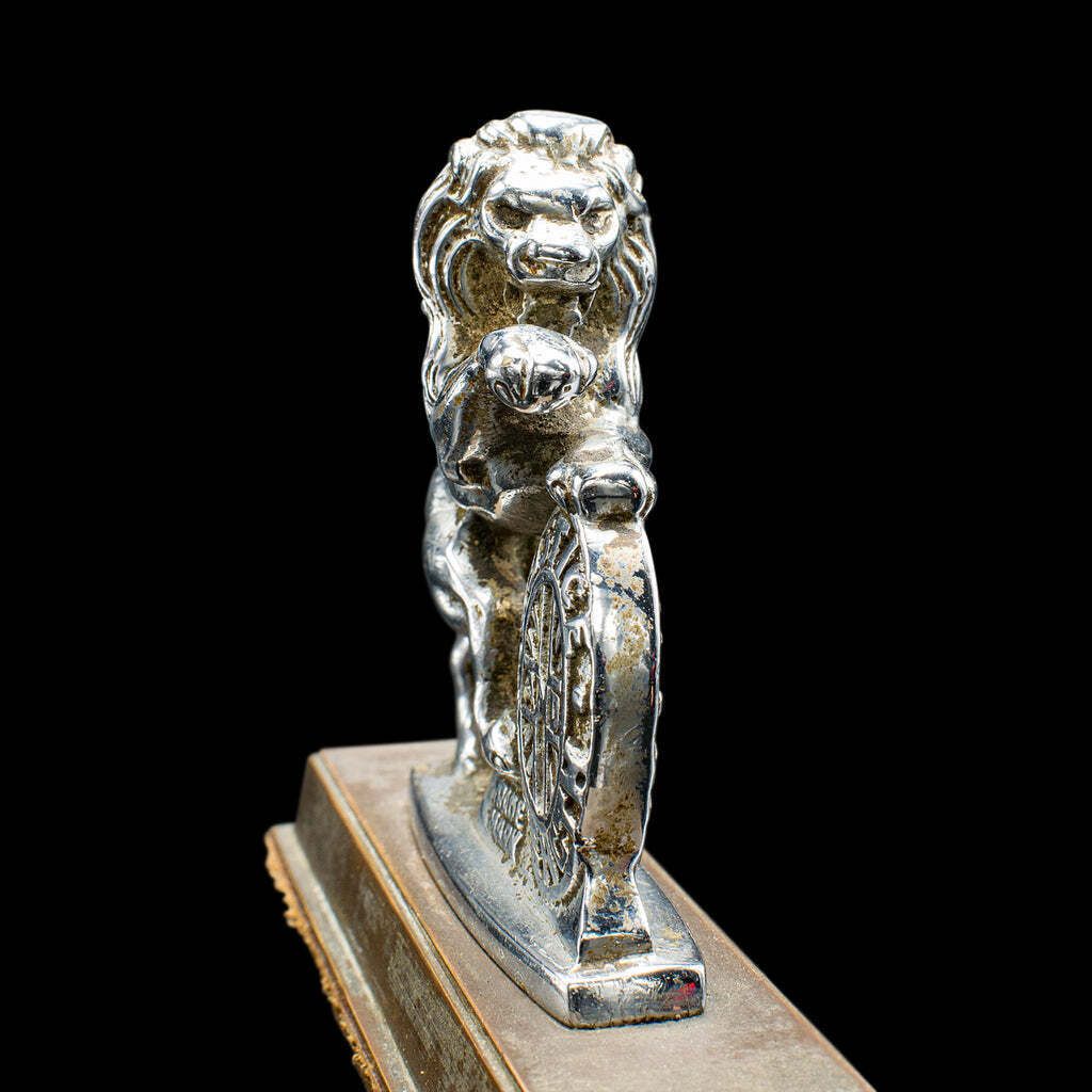 Small Antique Lion Paperweight English Animal Figure Patriotic Grille Mascot photo buy