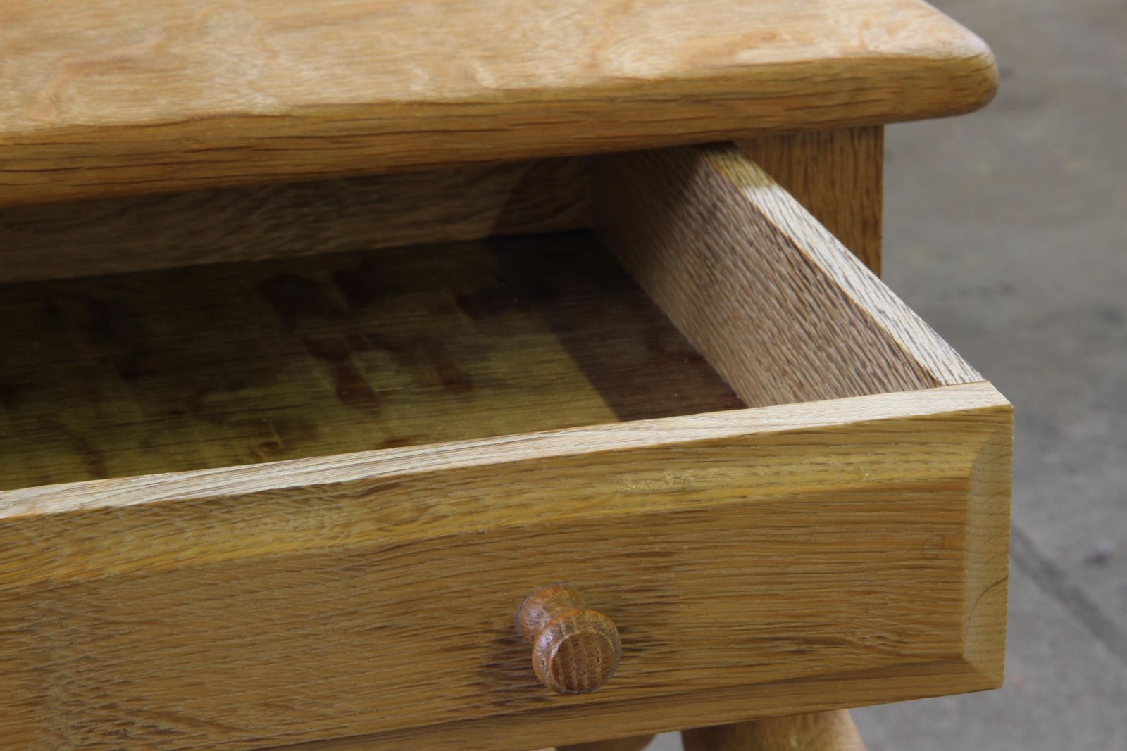 Furniture Vintage 1960s Danish Oak Coffee Table, Brutalist Mid Century, Style Of Kjærnulf photo