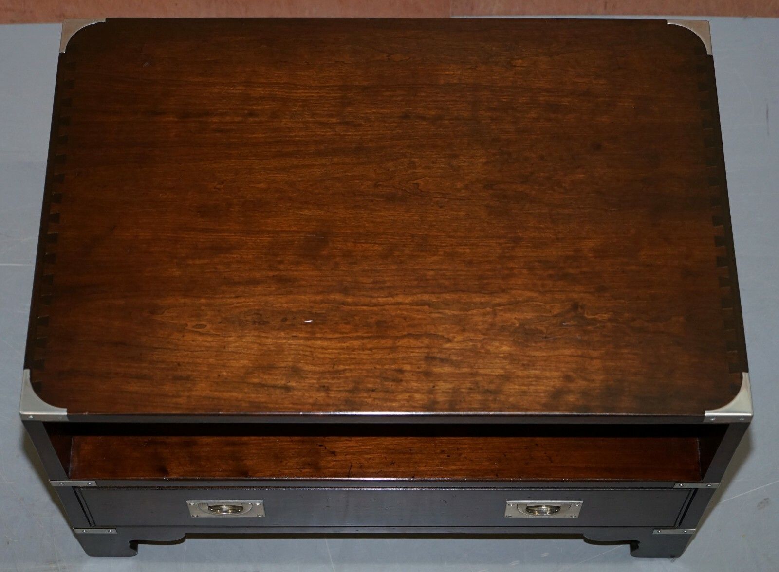 Rrp £2400 Kennedy Harrods London Military Campaign Television Stand Drawers Tv photo 1300.0