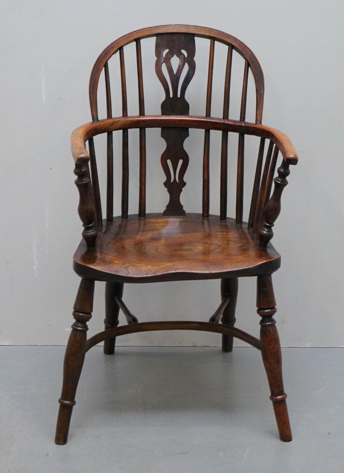 1 Of 6 Solid Elm Windsor Armchairs Circa 1860 English Countryhouse Furniture photo for sale