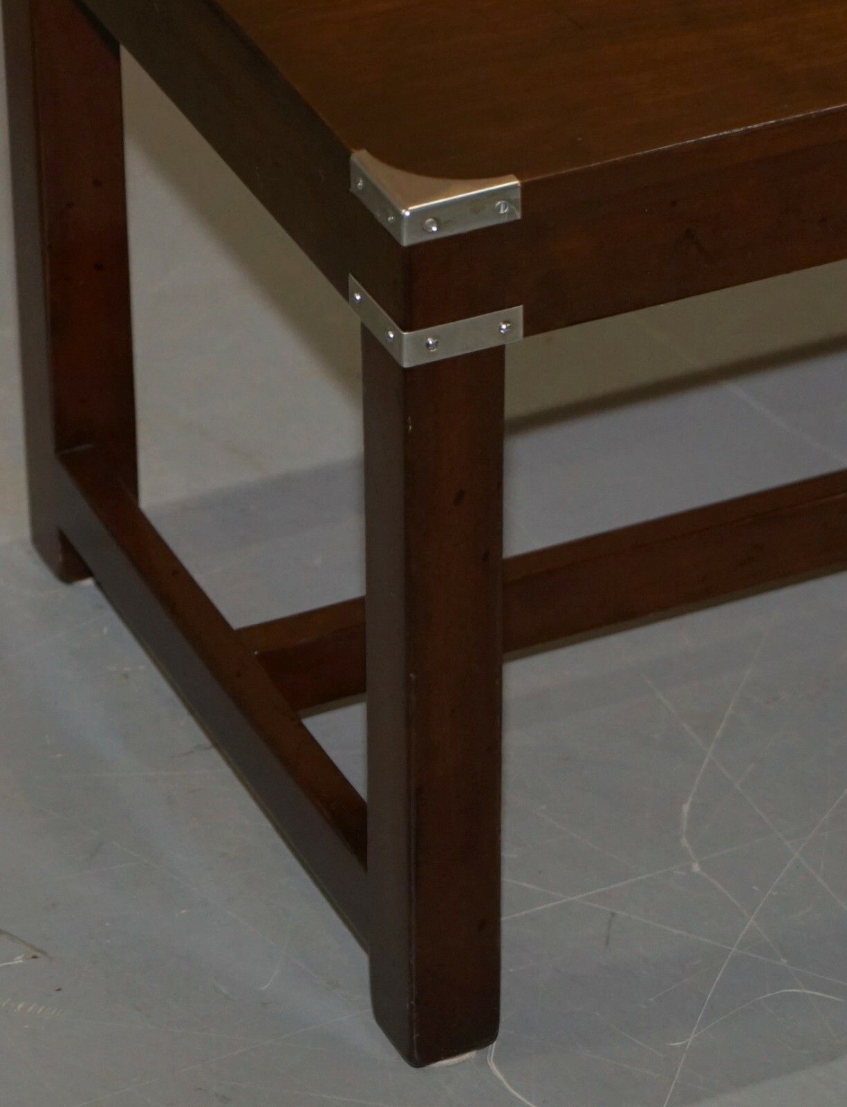 1250.0 Luxury Rrp £2400 Kennedy Harrods London Military Campaign Coffee Cocktail Table photo