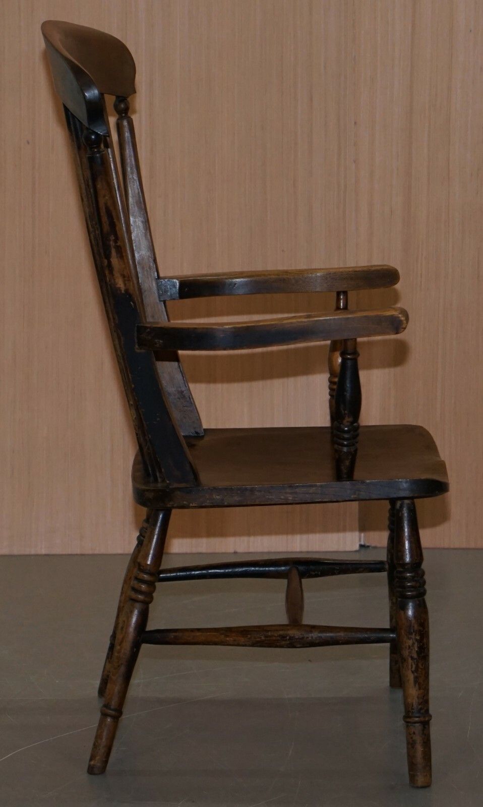 Furniture Original Paint 19th Century Thames Valley Oxford Windsor Armchair Stunning Wood photo
