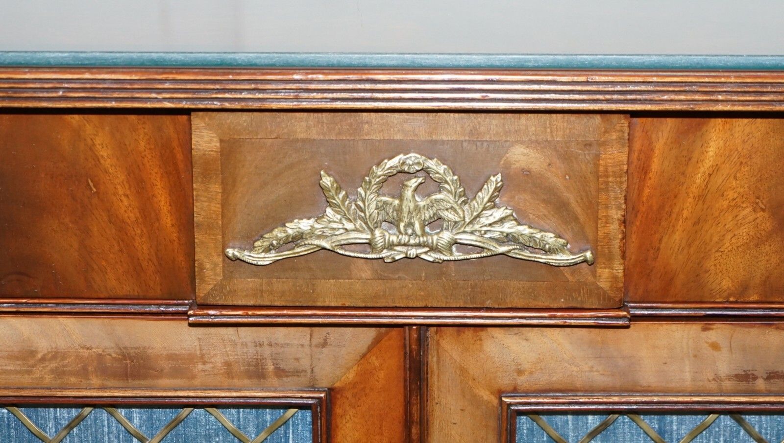 Antique Circa 1900 Flamped Mahogany Gilt Bronze Sideboard In The Regency Taste photo vintage