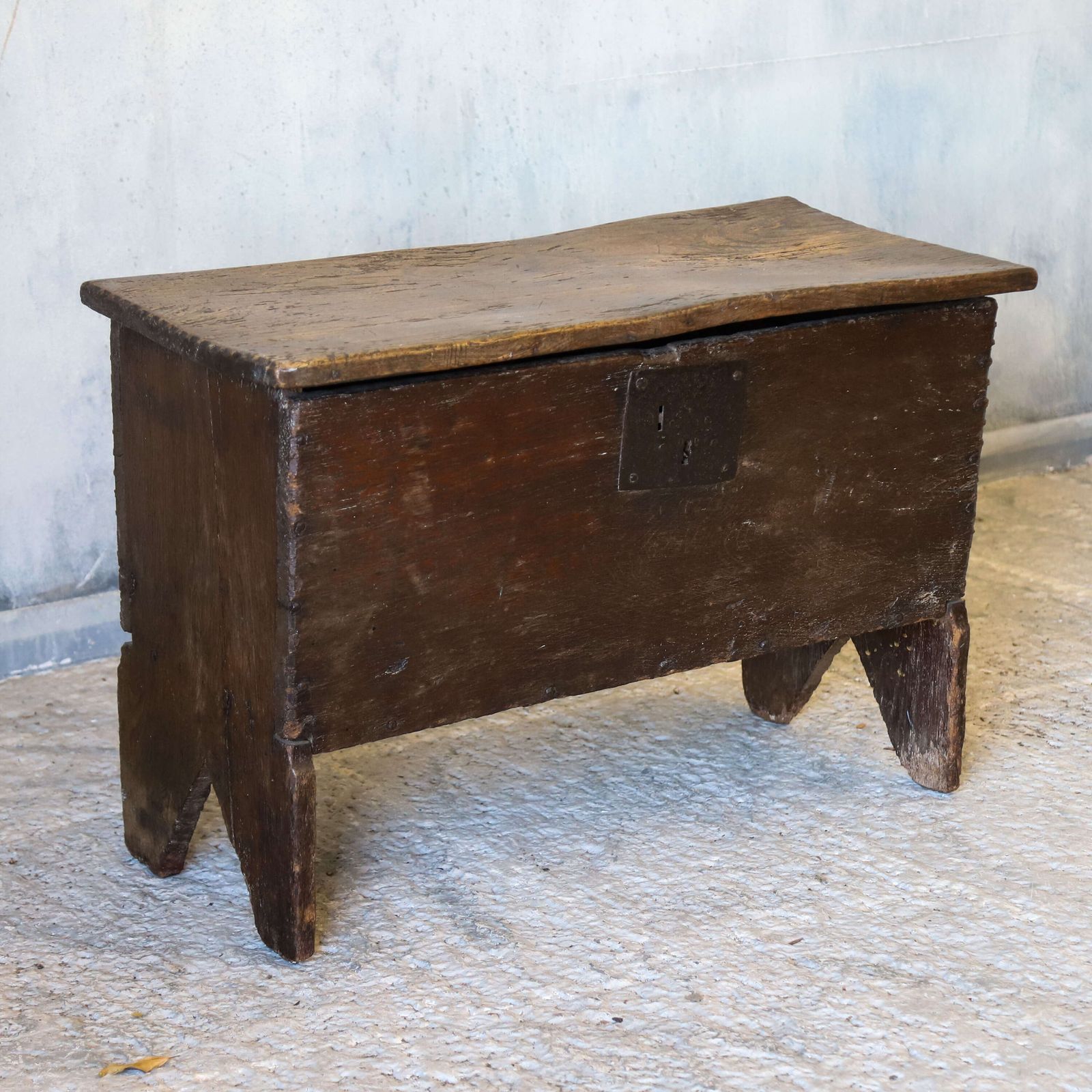 17th Century English Oak Six Plank Chest   Deep Patina Earned Over Nearly 400 Years photo for sale