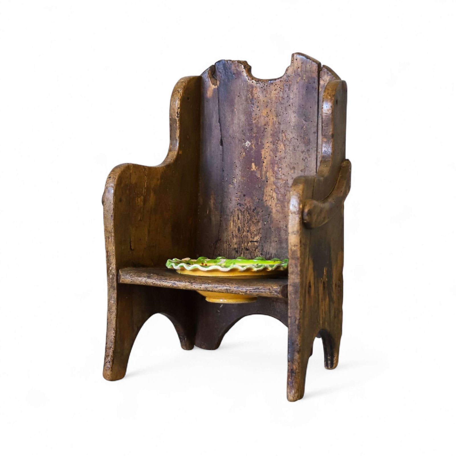 18th‑Century Welsh Painted Sycamore Child’s Commode Chair
