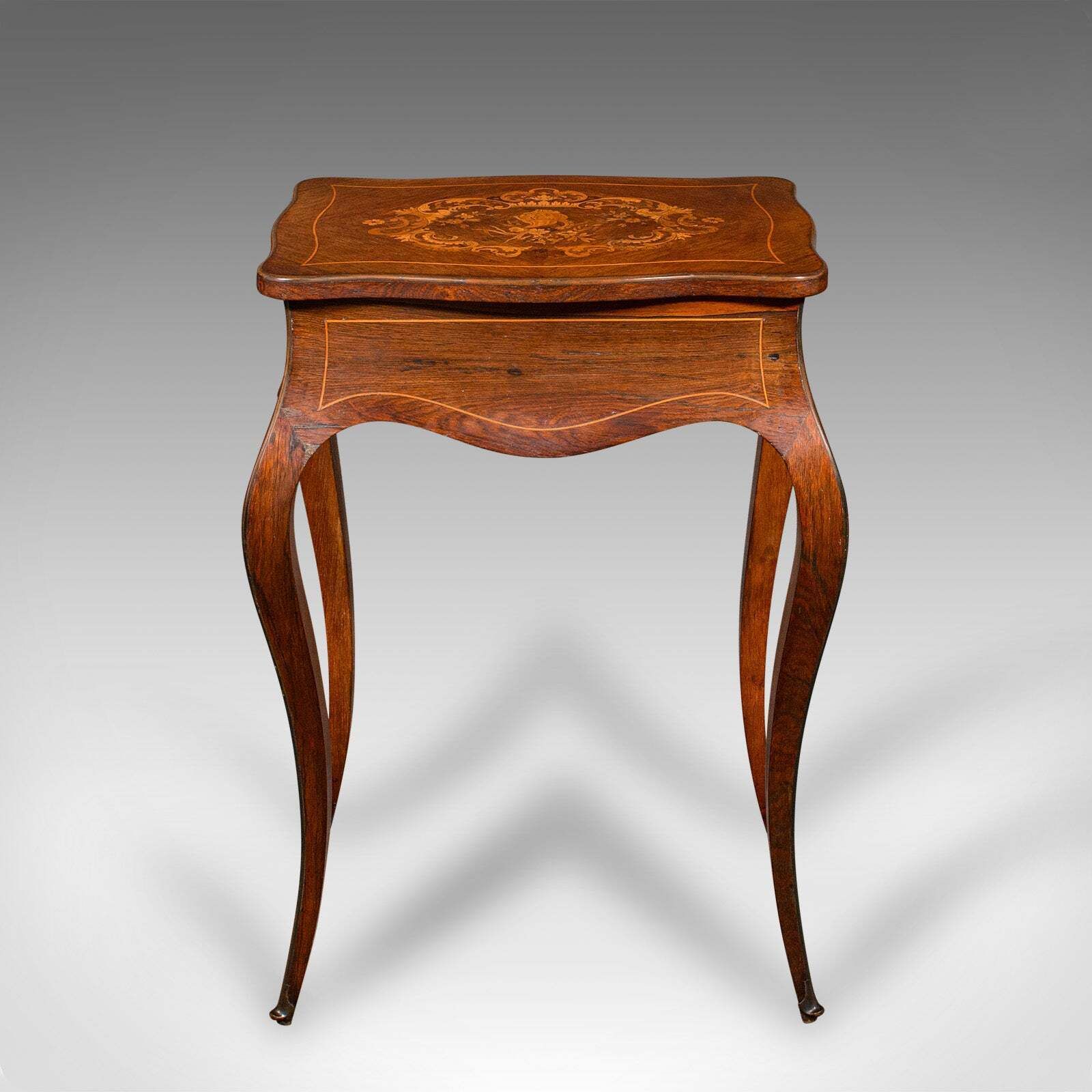 Antique Jewellery Table, French, Walnut, Side, Occasional, Victorian, Circa 1890 photo vinterior