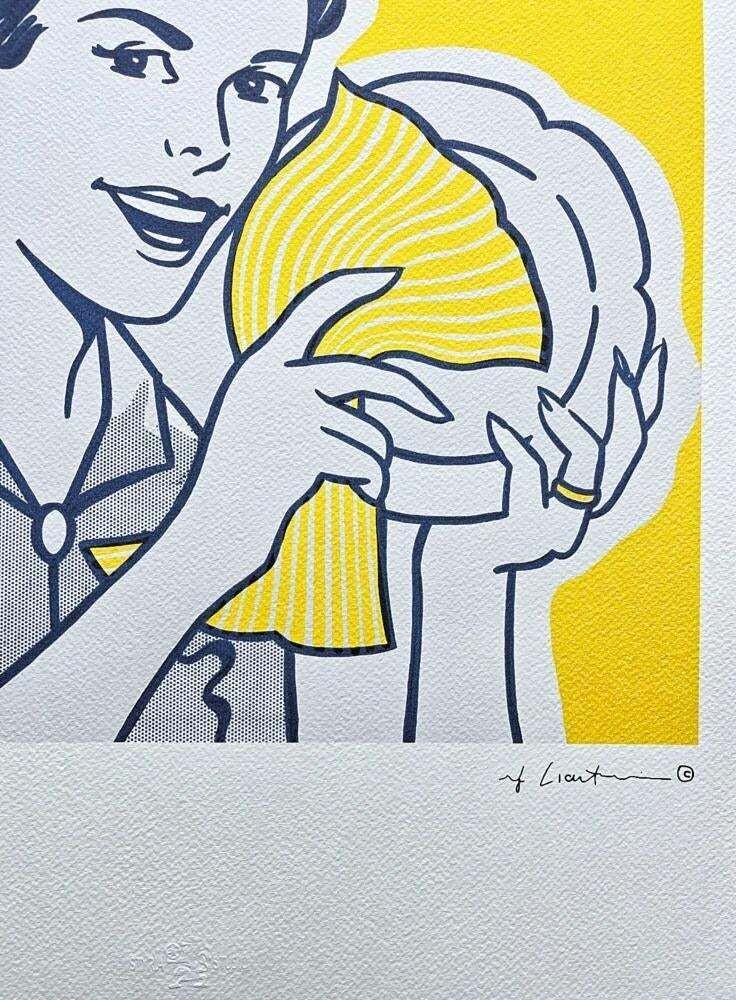 Roy Lichtenstein, "Woman Drying Dishes", 1990s, Silk Screen photo furniture