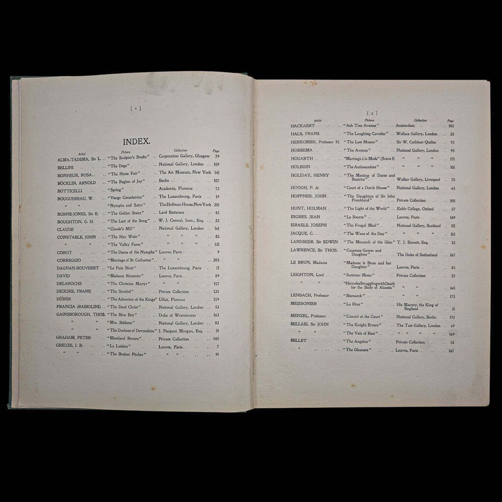 Antique Art Book, The Hundred Best Pictures, Hardcover, Illustrated, Edwardian photo 393.0
