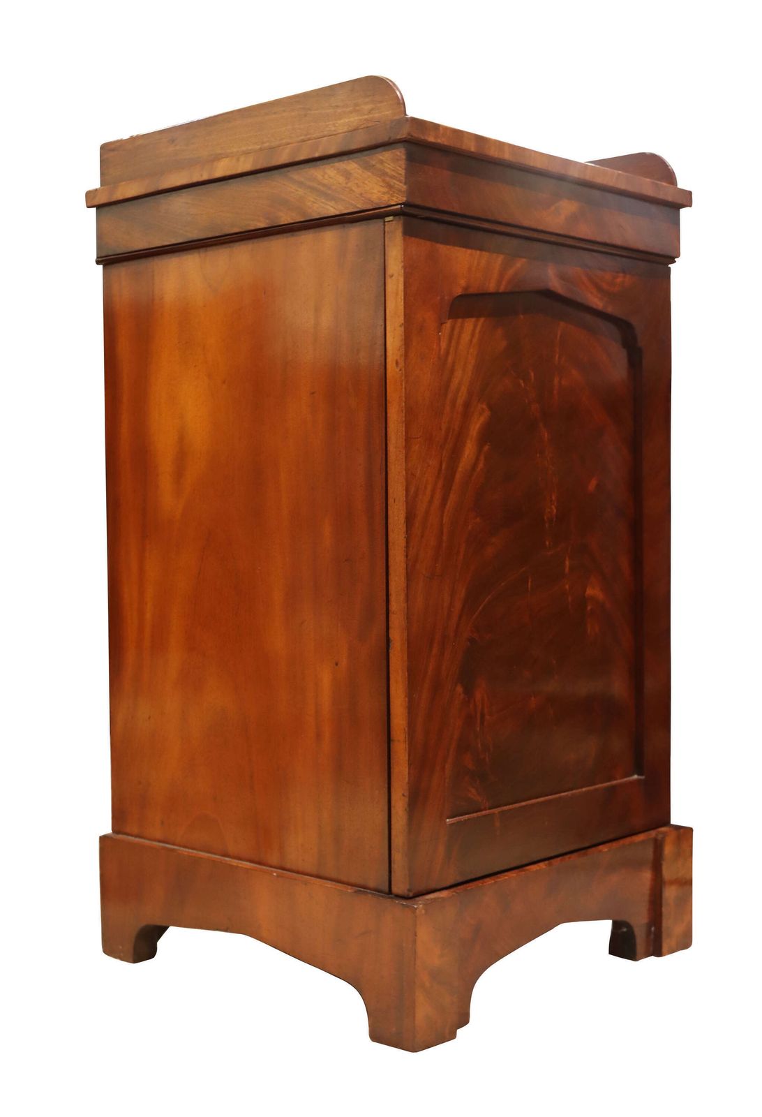 Mid 19th Century Flame Mahogany Pedestal Cupboard, Circa 1840