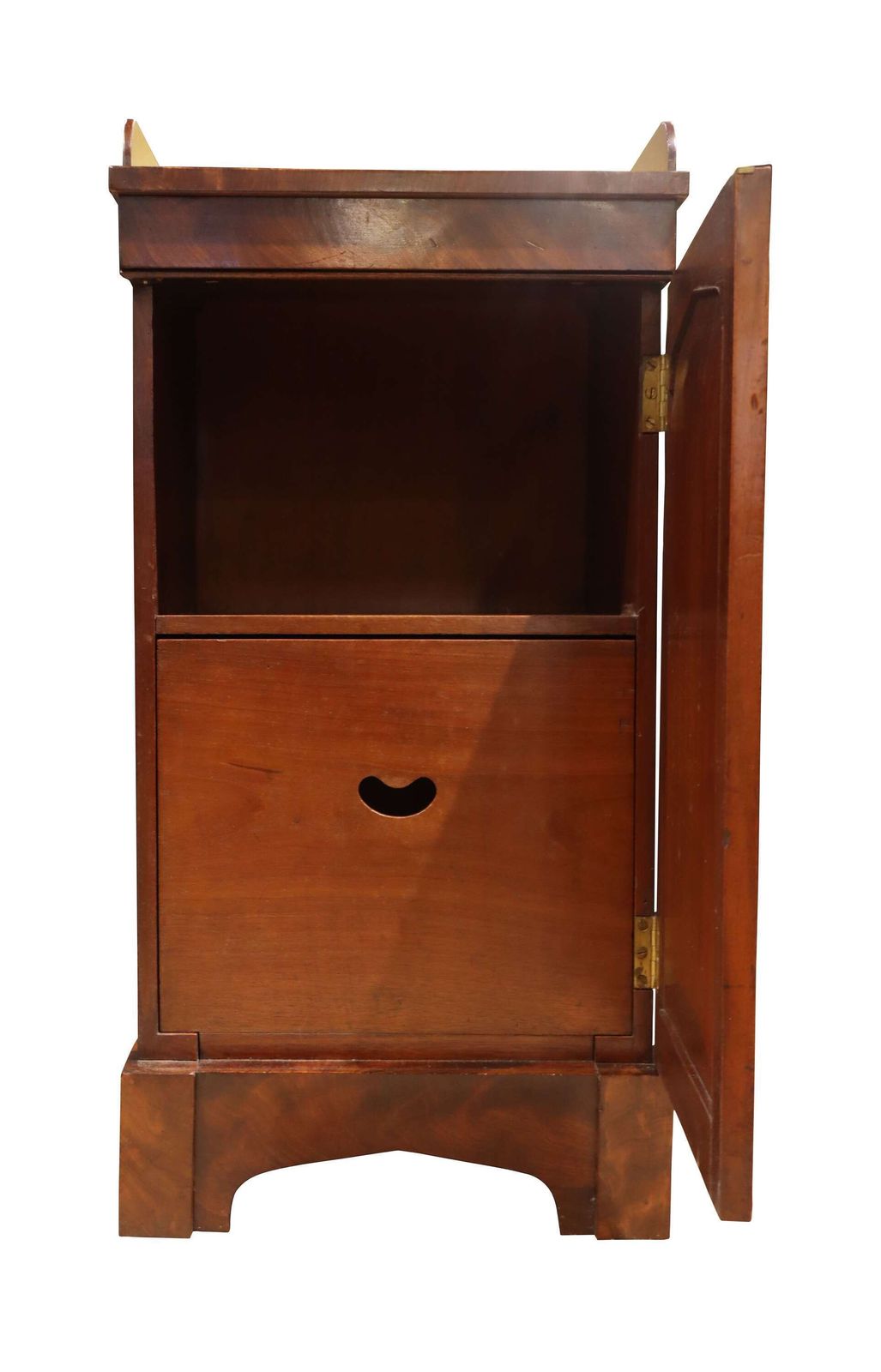 Mid 19th Century Flame Mahogany Pedestal Cupboard, Circa 1840 photo for sale